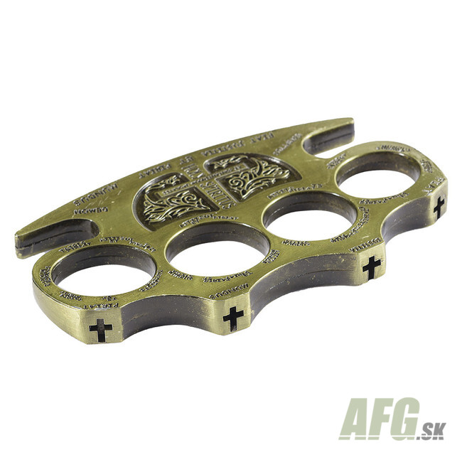 Brass knuckles, defensive, Spiritus green - yellow 