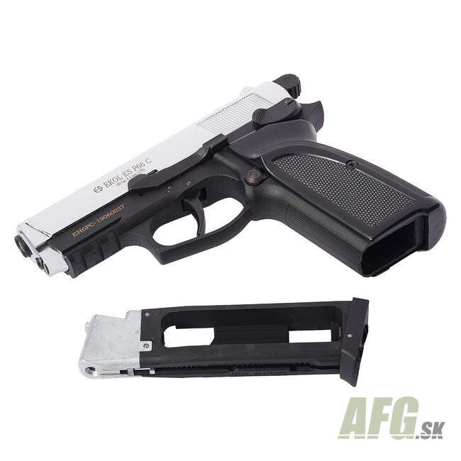 Ekol ES 66C Compact CO2 BB Pistol - Chrome Finish 