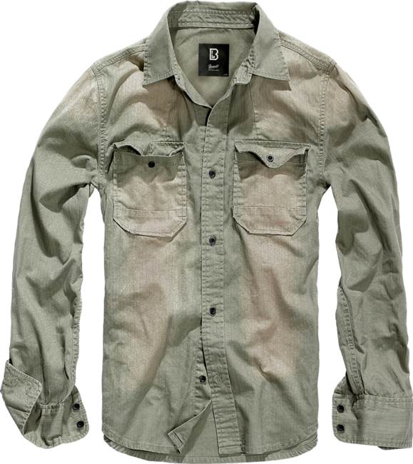 Shirt Brandit Hardee, olive green - AFG-defense.eu