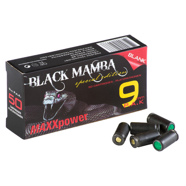 MUNITION A BLANC BLACK MAMBA x 50 - 9MM - PA - Wicked Store