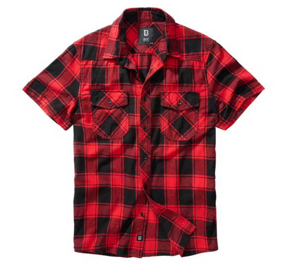 Shirt Brandit Check short sleeve, red-black