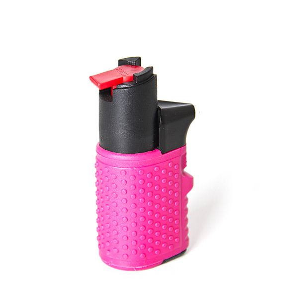 Defense spray OC HURRICAN with light, 15 m SFL-02P pink-black